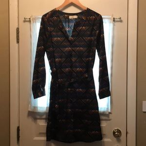 Fun, beautiful fall colored tunic dress with belted waist. Size M